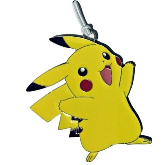 Hallmark Other - Pokemon Pikachu Christmas Ornament Yellow  2.5” Flat Metal Enamel Hallmark 2022